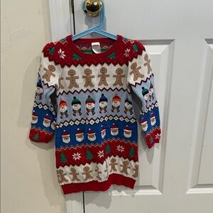 Gymboree Red and Blue Holiday Sweater Dress